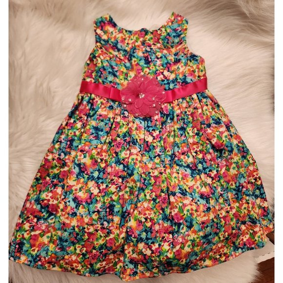 Rare Editions Girls Floral Dress 3T - Picture 1 of 2